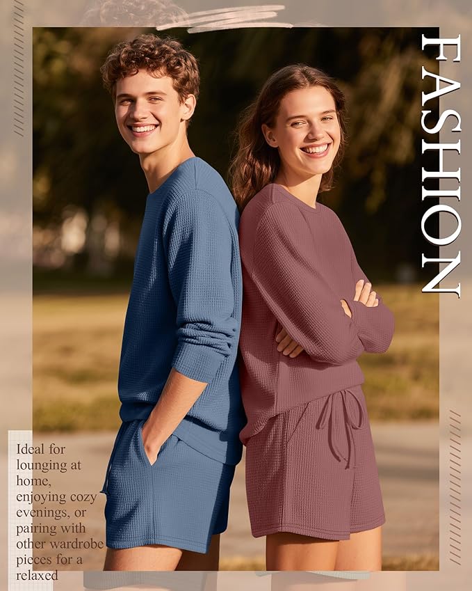 Women's Shorts Pajama Set - Long Sleeve - 2 Pack - 2 Piece
