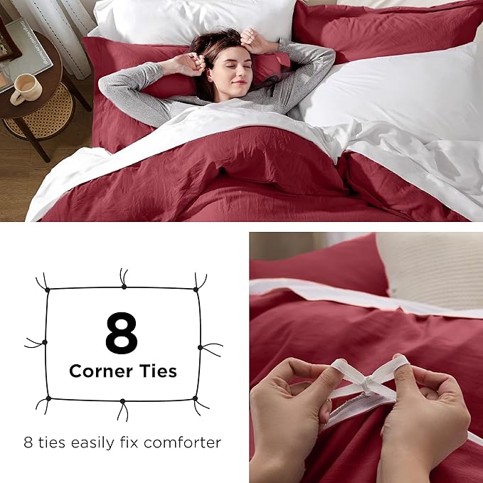 Duvet Cover Set - Full - 80 x 90 in - 3 Piece