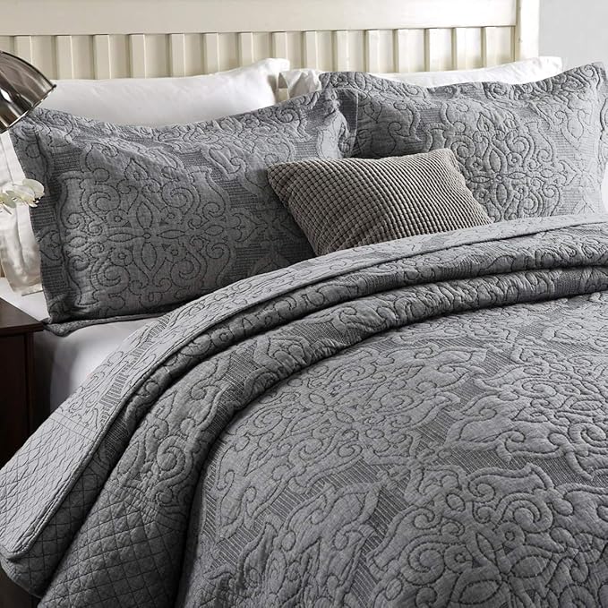Microfiber Quilt Set - King - 3 Piece