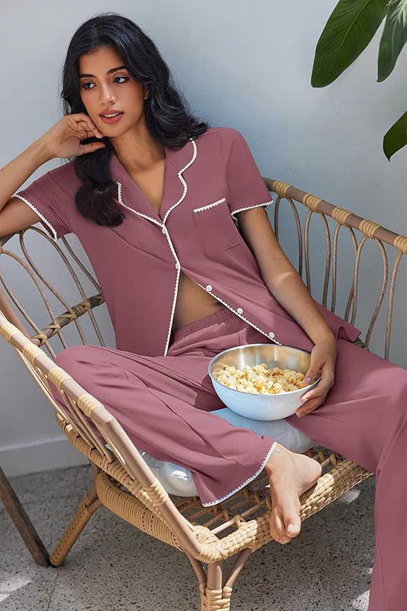 Women's Pajama Set - Short Sleeve - 2 Piece