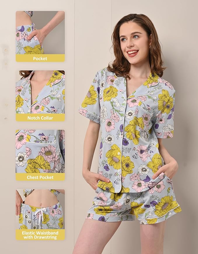 Women's 100% Cotton Pajama Set - 2 Piece