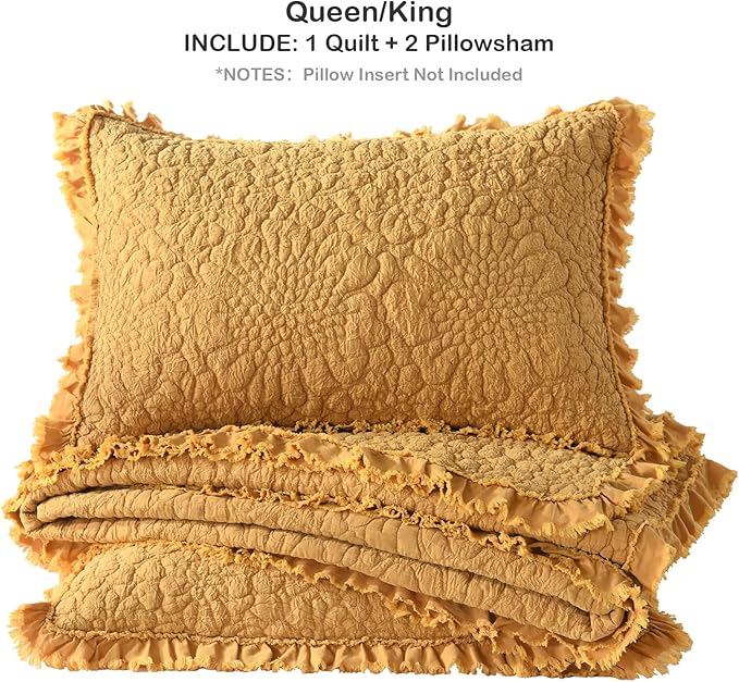 Microfiber Quilt Set - Queen - 3 Piece