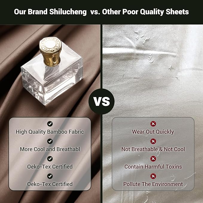 Bamboo Cooling Bed Sheet Set - King - 4 Piece
