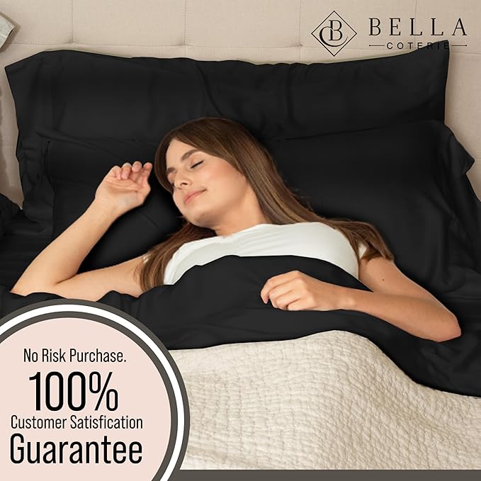 Bamboo Cooling Bed Sheet Set - King - 18 in Deep Pocket - 6 Piece