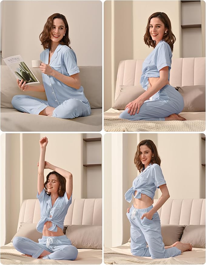 Women's 100% Cotton Pajama Set - 2 Piece