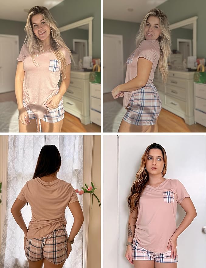 Women's Pajama Set - Short Sleeve - 2 Piece
