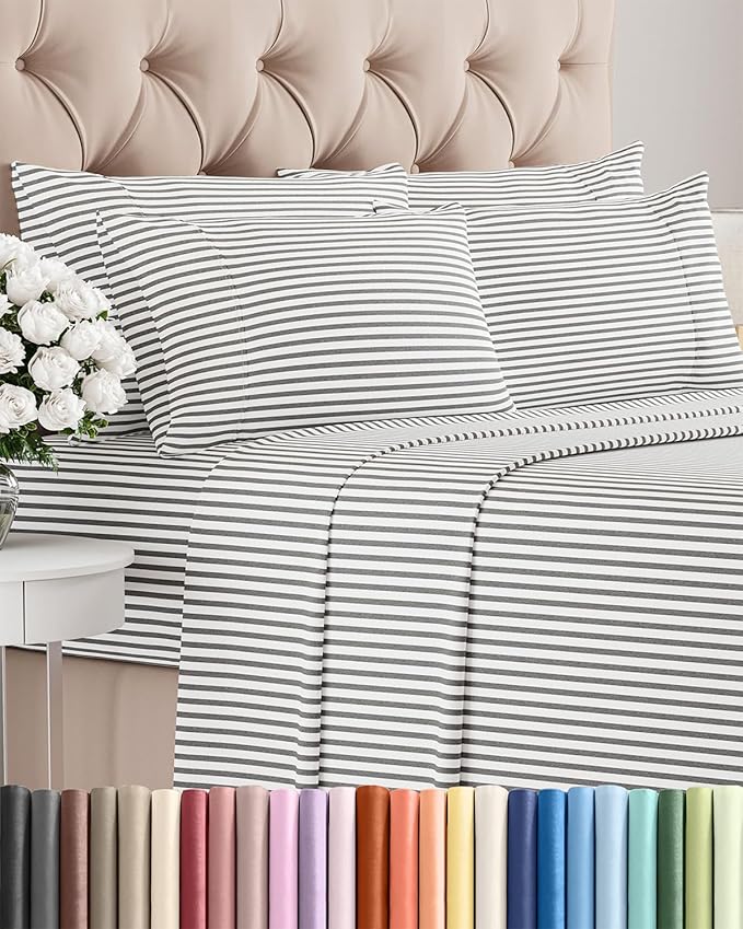 Cooling Bed Sheet Set - Queen - 16 in Deep Pocket - 6 Piece