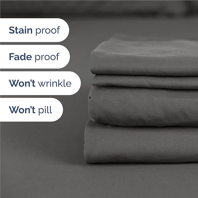 Cooling Bed Sheet Set - Twin XL - 16 in Deep Pocket - 4 Piece