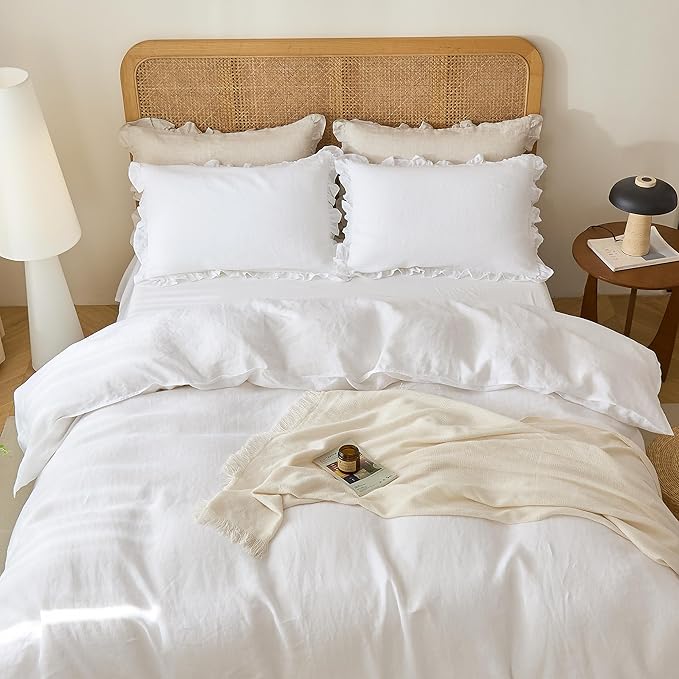Linen Duvet Cover Set - King - 3 Piece