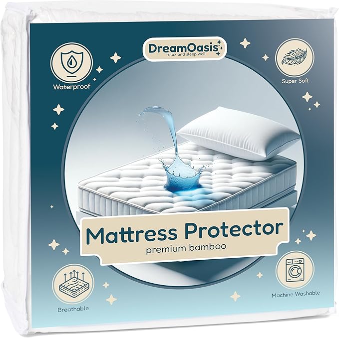 Bamboo Waterproof Mattress Protector - Queen
