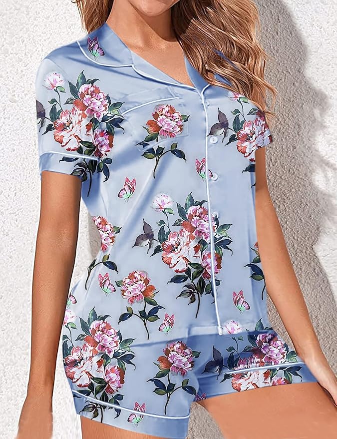 Satin Pajama Set - 2 Piece