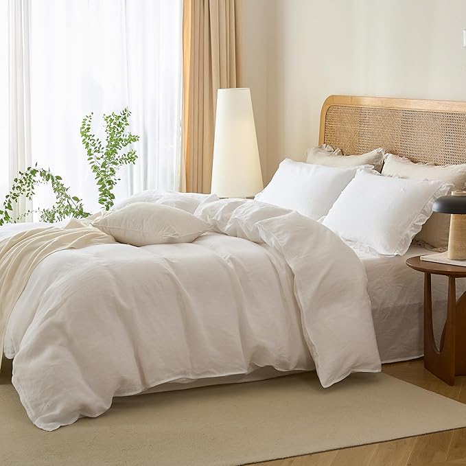 Linen Duvet Cover Set - King - 3 Piece