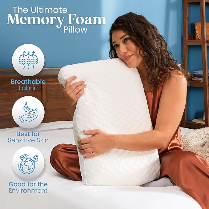 Memory Foam Cooling Bed Pillow - Standard