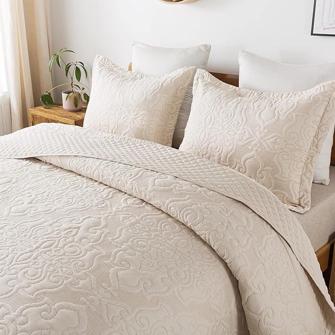 Microfiber Quilt Set - King - 3 Piece