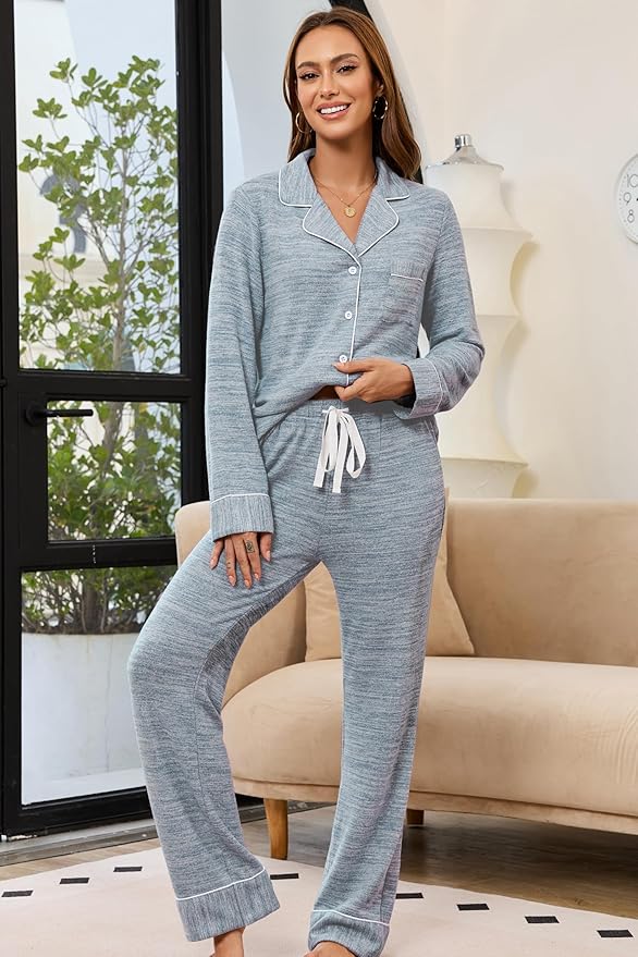Women's Pants Pajama Set - Long Sleeve - 2 Piece