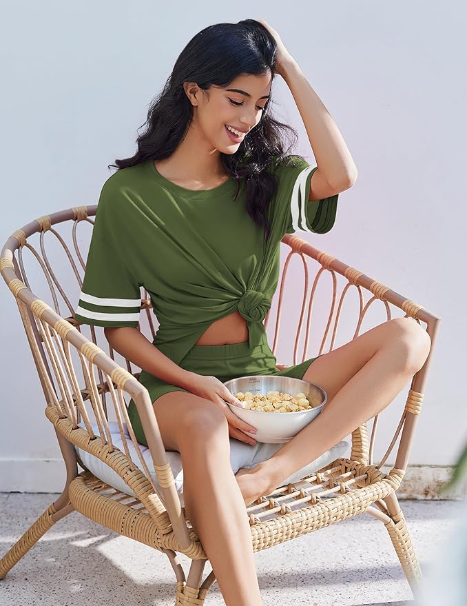 Shorts Pajama Set - Short Sleeve - 2 Piece