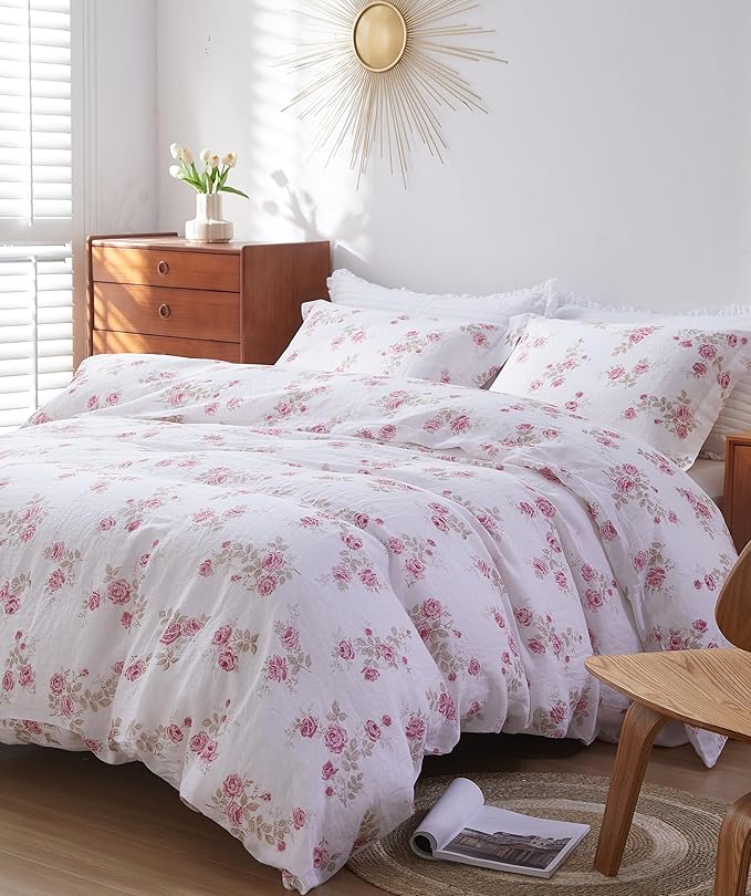Linen Duvet Cover Set - Queen - 3 Piece