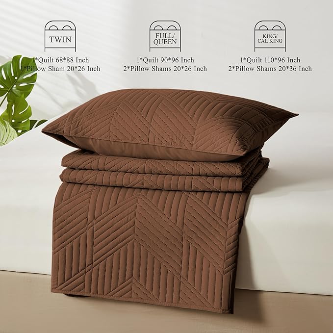 Microfiber Quilt Set - Queen