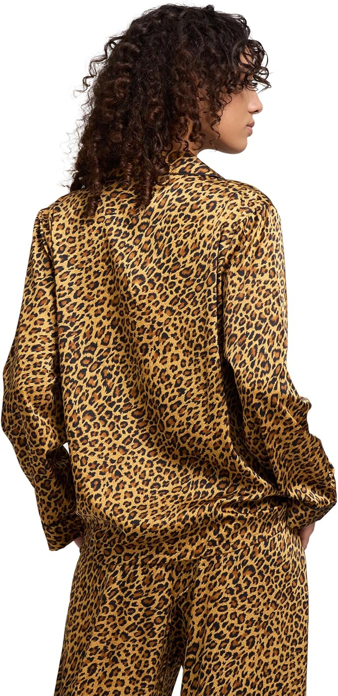 Satin Pajama Set - Long Sleeve - 2 Piece