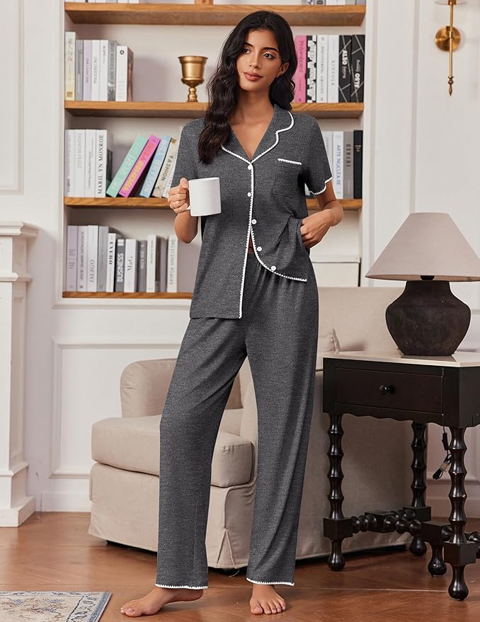 Women's Pajama Set - Short Sleeve - 2 Piece