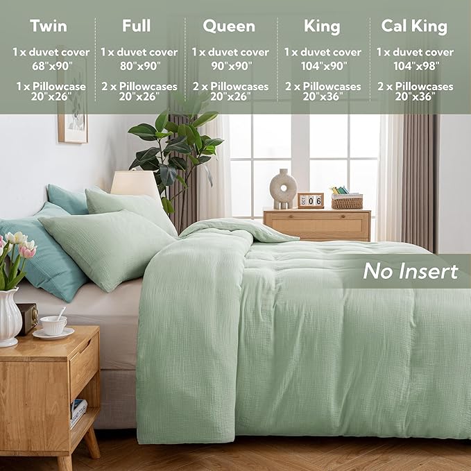 Linen Duvet Cover Set - California King - 3 Piece