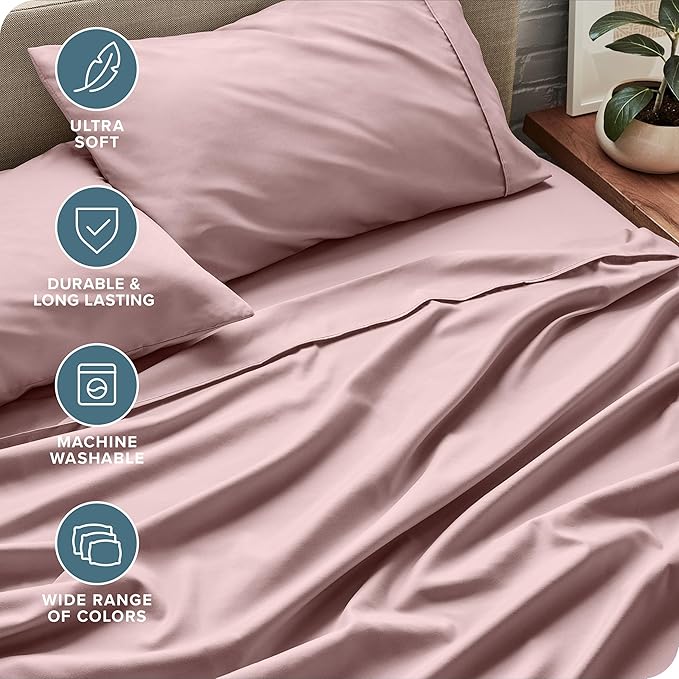 Microfiber Bed Sheet Set - Full - 4 Piece