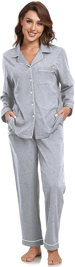 100% Cotton Pants Pajama Set - Long Sleeve - 2 Piece