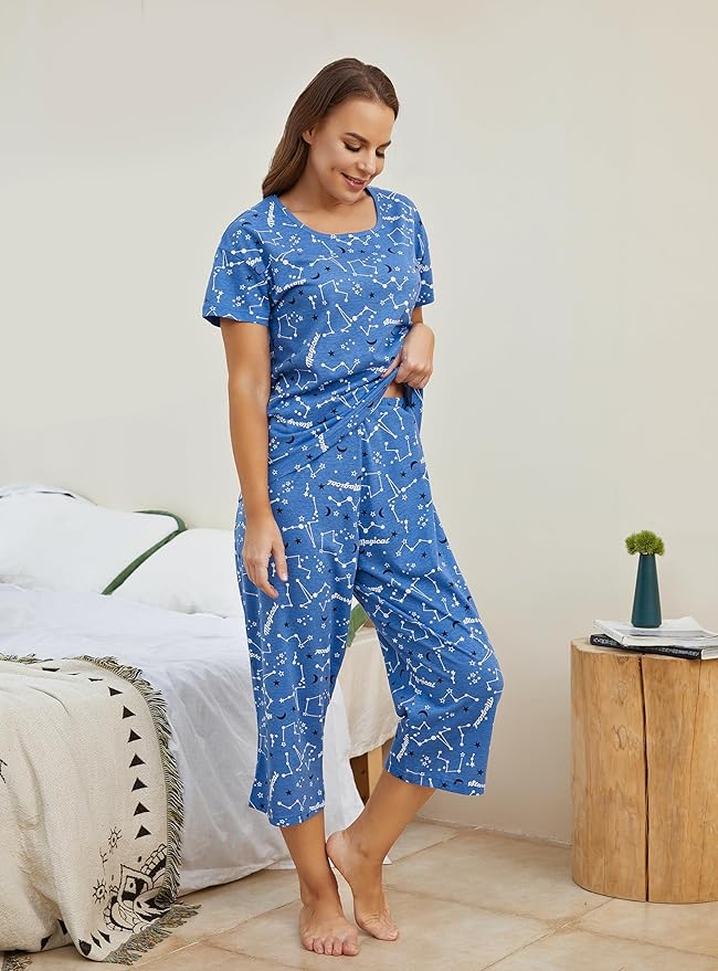 Women's Capri Pajama Set - 2 Piece