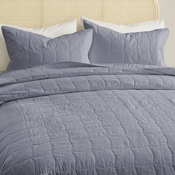 100% Cotton Hypoallergenic Quilt Set - King