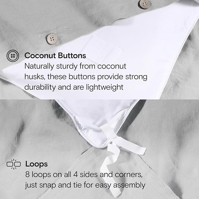 Linen Cooling Duvet Cover Set - Queen