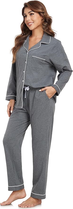 100% Cotton Pants Pajama Set - Long Sleeve - 2 Piece