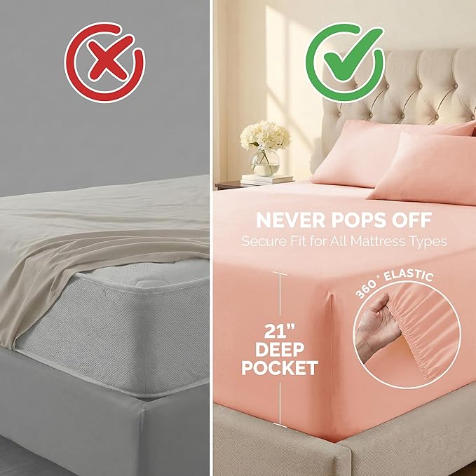 Bed Sheet Set - Queen - 6 Piece