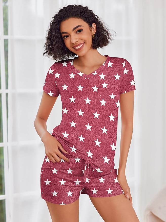 Women's Pajama Set - Short Sleeve - 2 Piece