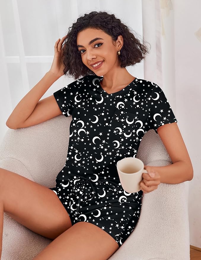 Women's Pajama Set - Short Sleeve - 2 Piece