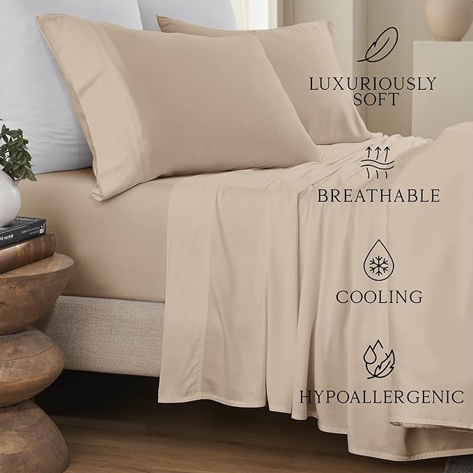 Bamboo Cooling Bed Sheet Set - King
