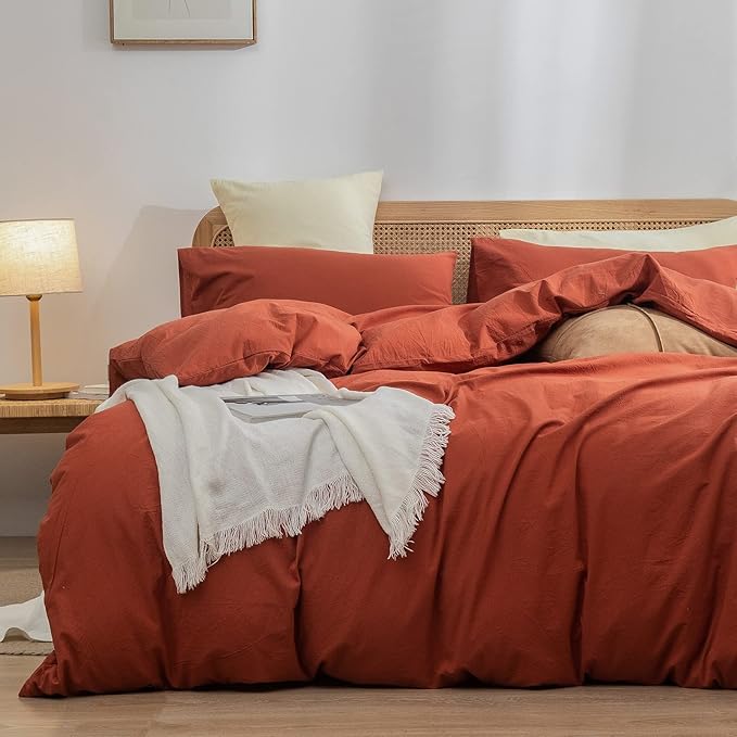 Linen Duvet Cover Set - Queen - 3 Piece