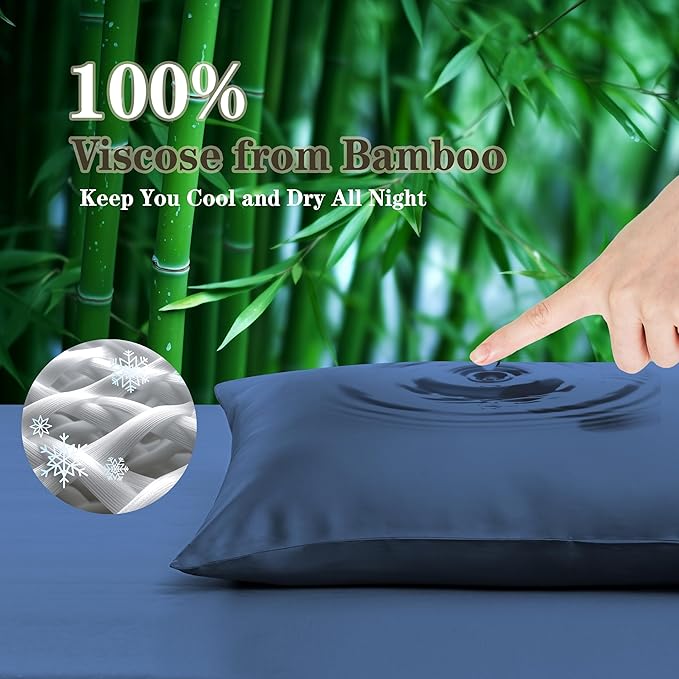Bamboo Cooling Pillowcase Set - Standard - 2 Pack - 2 Piece