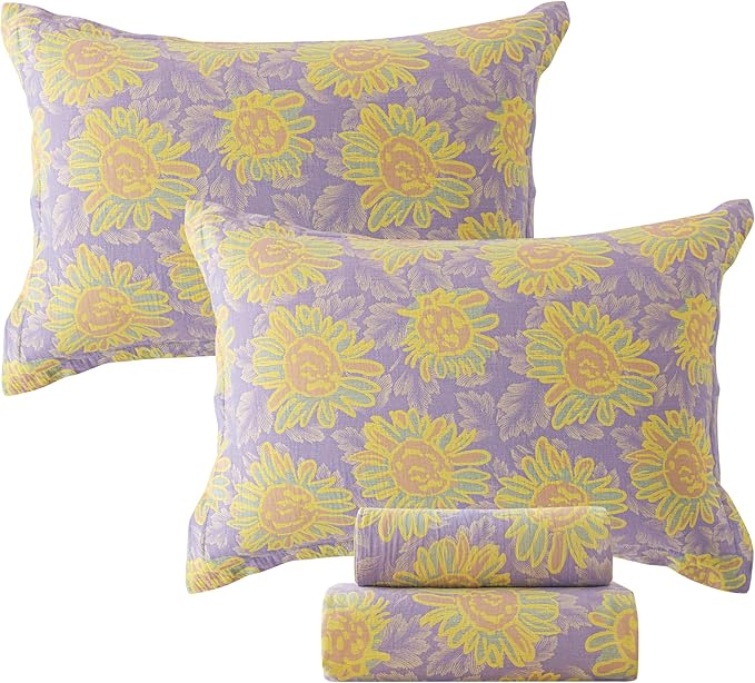 100% Cotton Bed Sheet Set - Queen - 4 Piece