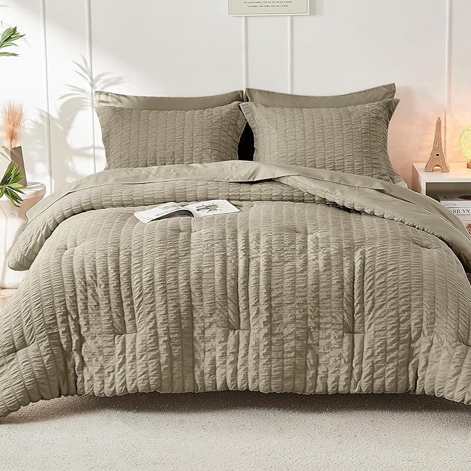Linen Comforter Set - Full - 7 Piece