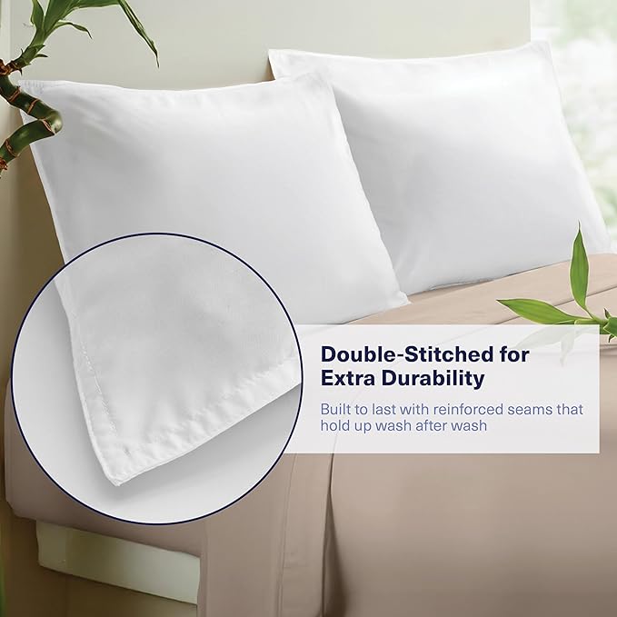 Bamboo Cooling Pillowcase Set - Queen - 2 Piece