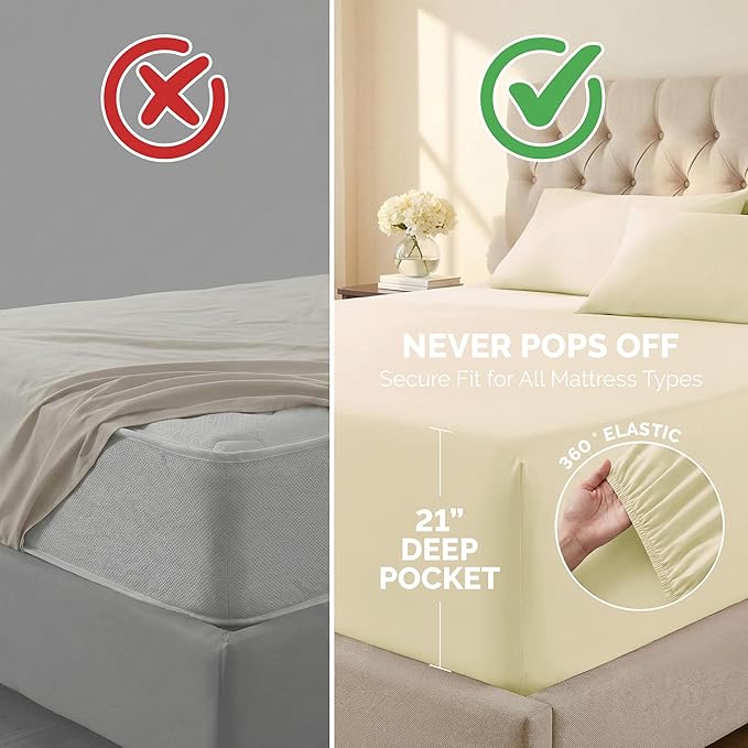 Microfiber Bed Sheet Set - California King - 4 Piece
