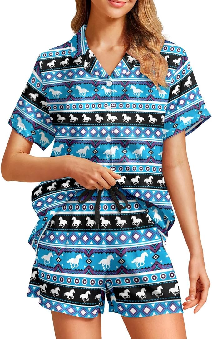 Women's Pajama Set - Short Sleeve - 2 Piece