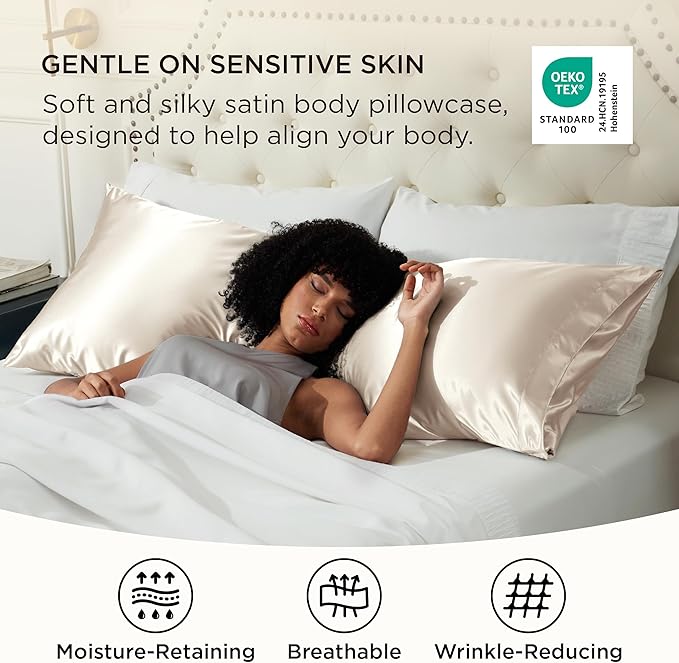 Satin Cooling Pillowcase - 20 x 54 in