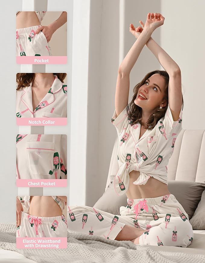 Women's 100% Cotton Pajama Set - 2 Piece