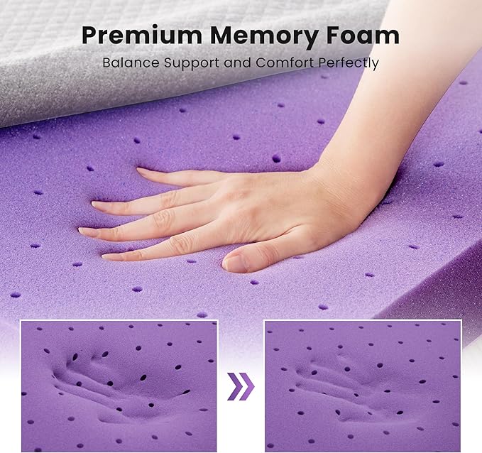 Memory Foam Mattress Topper - King
