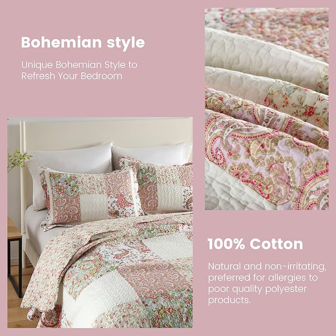100% Cotton Quilt Set - King