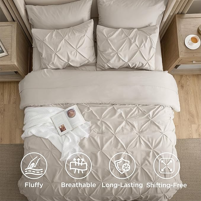 Linen Comforter Set - California King - 7 Piece