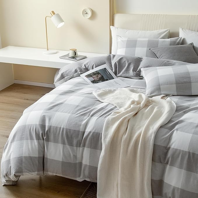 Linen Duvet Cover Set - King - 104 x 90 in - 3 Piece