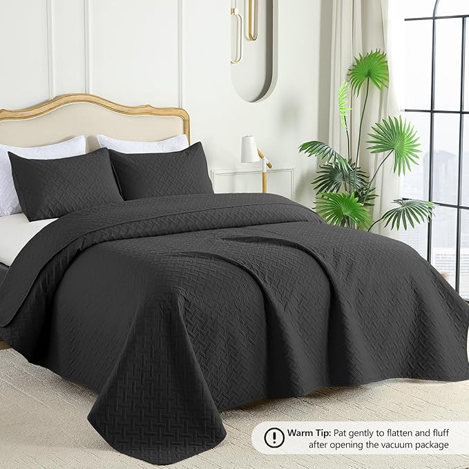 Microfiber Quilt Set - King - 3 Piece