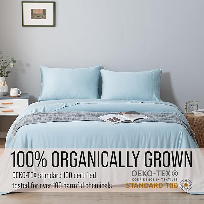 Bamboo Cooling Bed Sheet Set - King - 18 in Deep Pocket